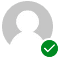 An image of a person with a green check mark.