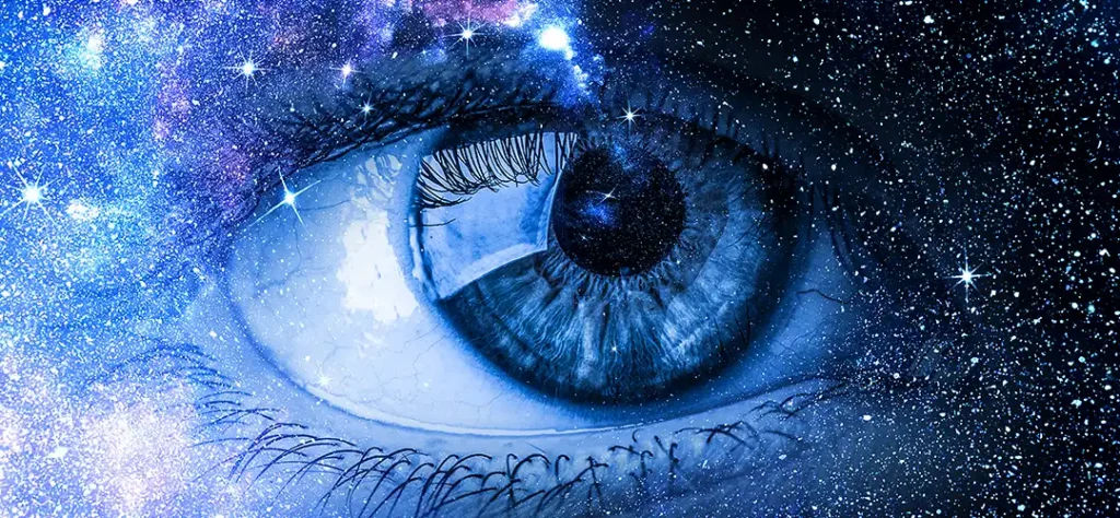 blue galaxy eye